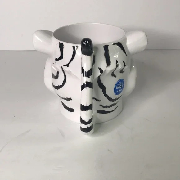 White Tiger Oversize Ceramic Coffee Cup Mug - Picture 6 of 6